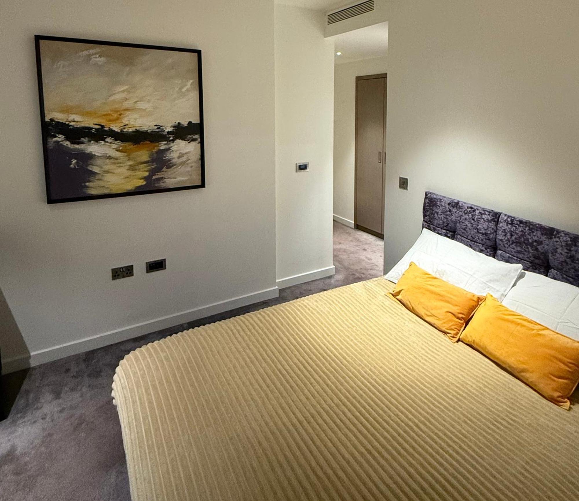 Luxury Modern 2 Bed Flat With Balcony And City View - Canary Wharf City Center Londra Esterno foto